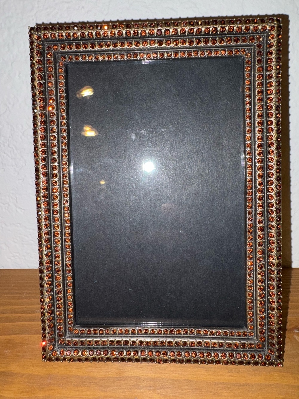 Olivia Riegel 4x6 Amber Crystal Jeweled Picture Frame